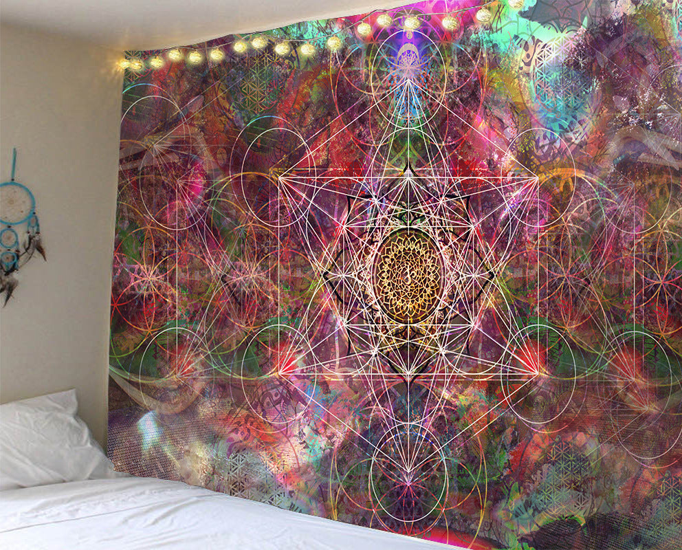 Mandala Series Printed Home Tapestry Wall Hanging Beach Towel Sitting Blanket