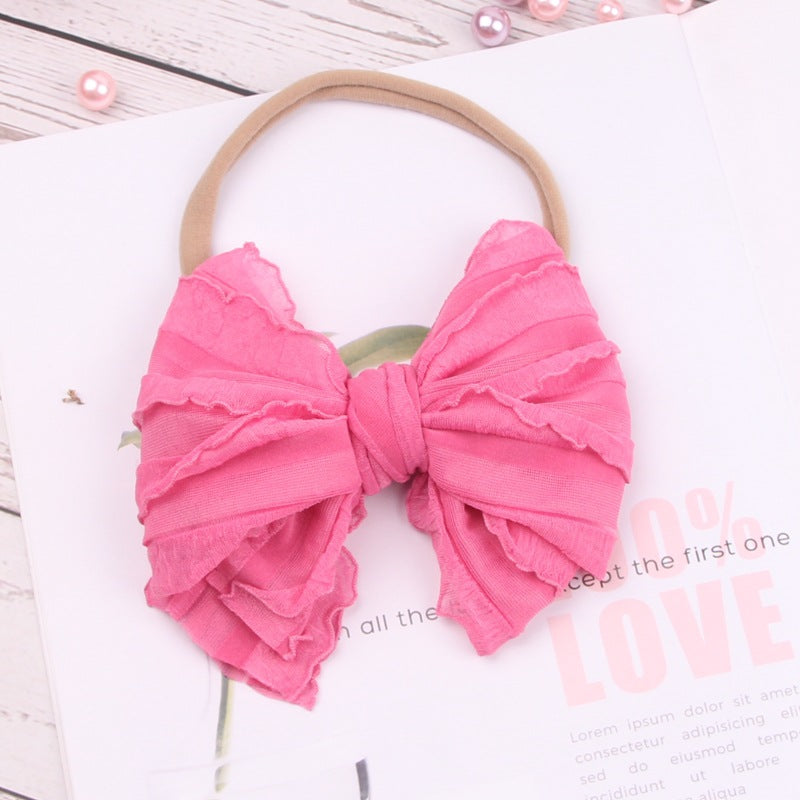 Lace Bowknot Children's Headband Baby Soft And Light Nylon
