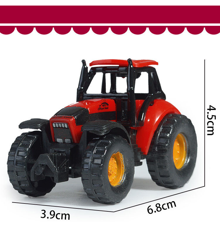 Plastic Simulation Mini Alloy Farmer Sliding Children's Toy Car