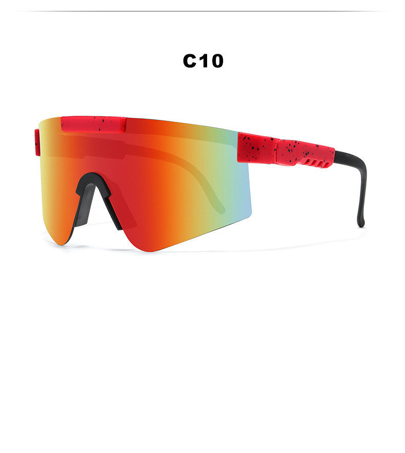 Large Frame Colorful TR Electroplated True Film Sunglasses