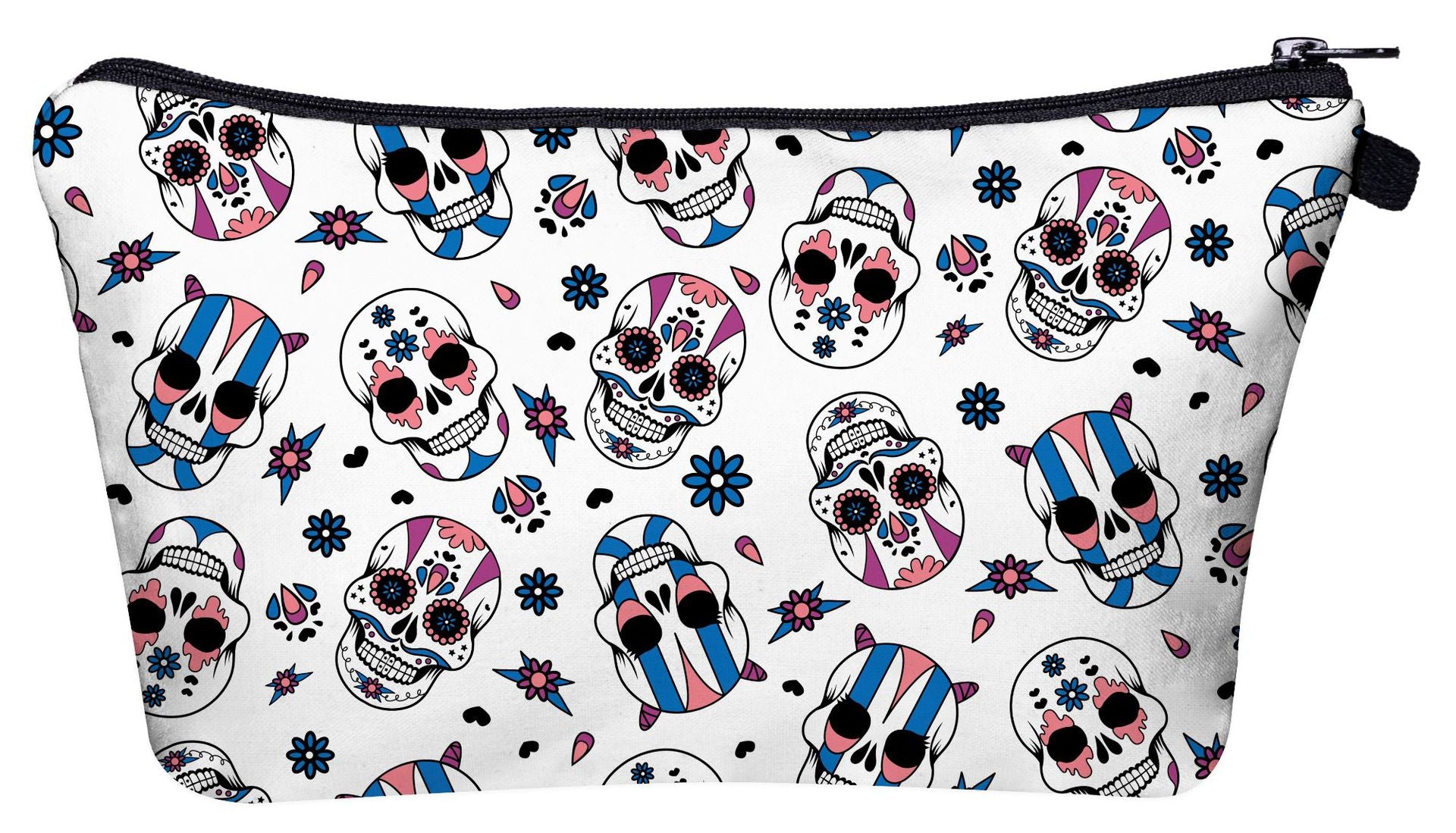 Storage Cosmetic Bag Digital Print Skull Skull Toiletry Bag