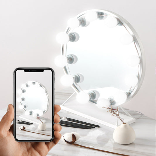 LED Make Up Mirror Light Bulb USB Holly Wood Makeup Light Three-Tone Light Mirror Light Room And Bedroom Decoration Fill Light