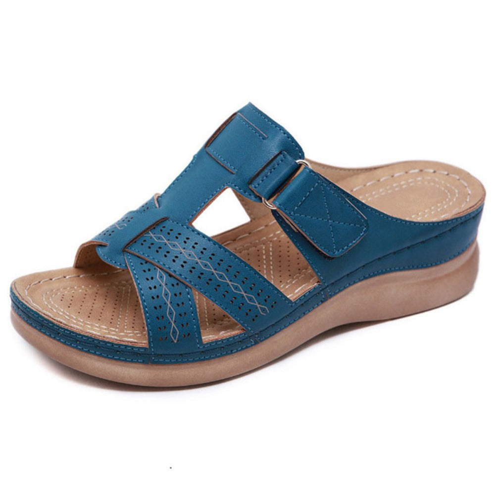 Wedge Sandals Summer Vintage Anti-slip Slippers Retro Slides Shoes