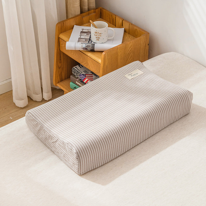 Washed Cotton Latex Pillowcase Skin-friendly