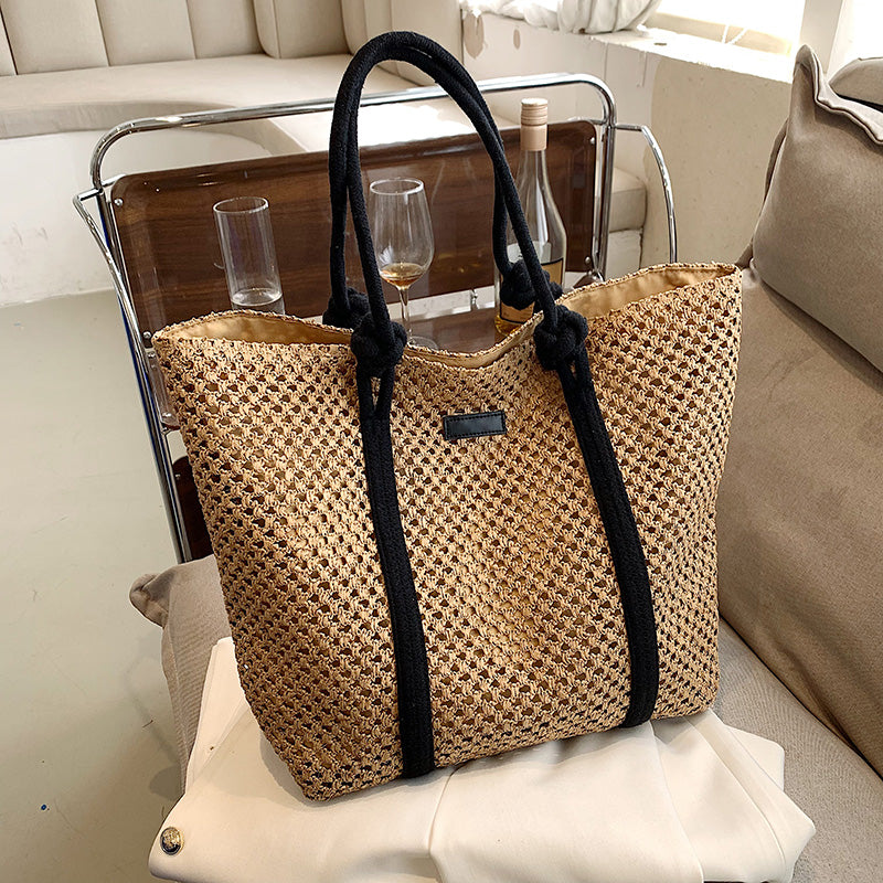 Popular Straw Bag Big Bag Women Summer 2022 New Fashion Fashion Large Capacity Shoulder Bag Casual Foreign Tote Bag