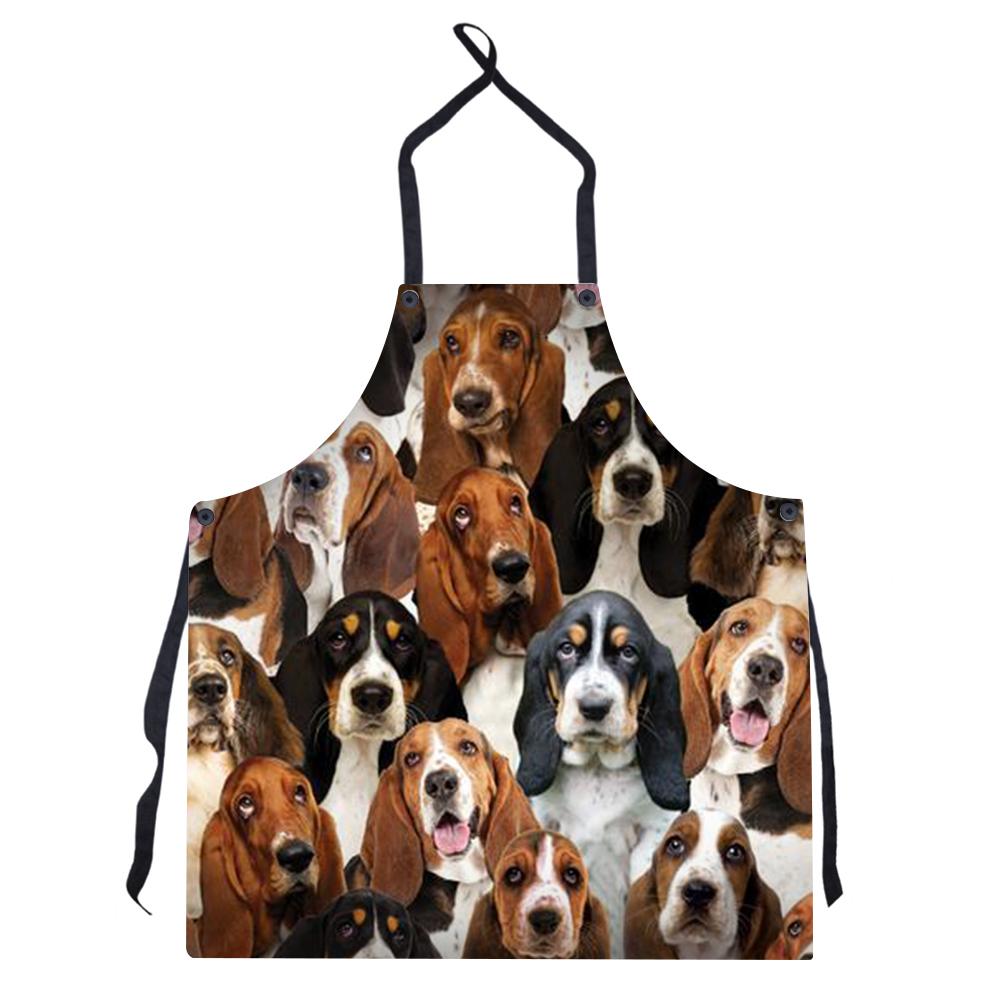 New Style Print Burst Uniform Solid Color Apron