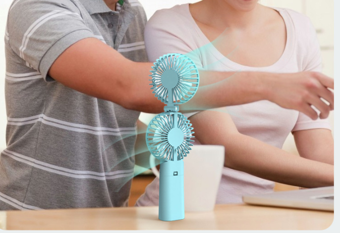 New Portable Handheld Fan Office Desktop Student Multifunctional Silent Hanging Neck Folding Small Electric Fan