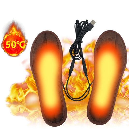 High Temperature USB Unisex Heated Fur Insole