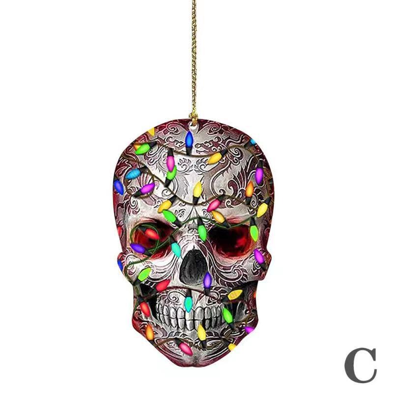 New Halloween Skull Car Pendant Acrylic Plane