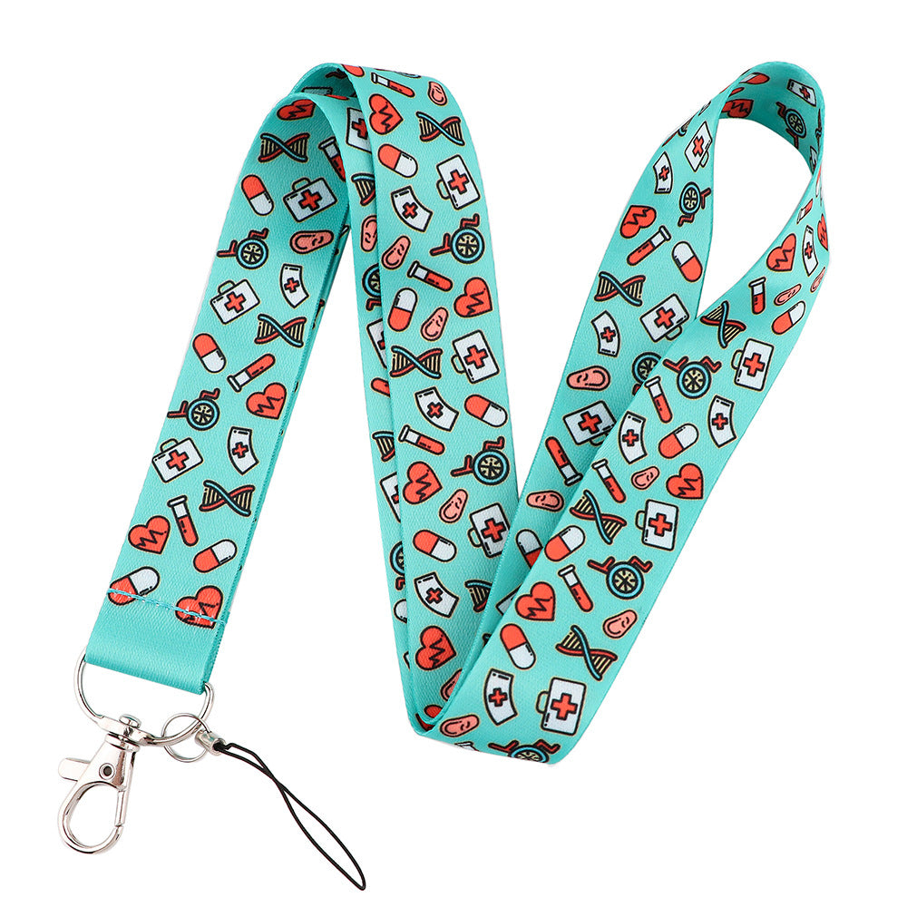 Cute Doctor Cartoon Mobile Phone Lanyard