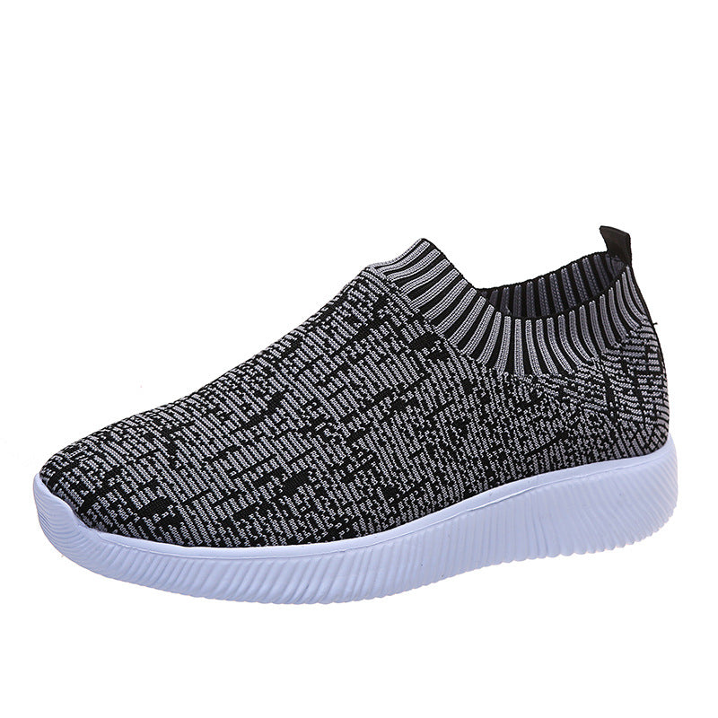 Stripe Knit Sock Shoes Flats Sneakers Running Walking Loafers