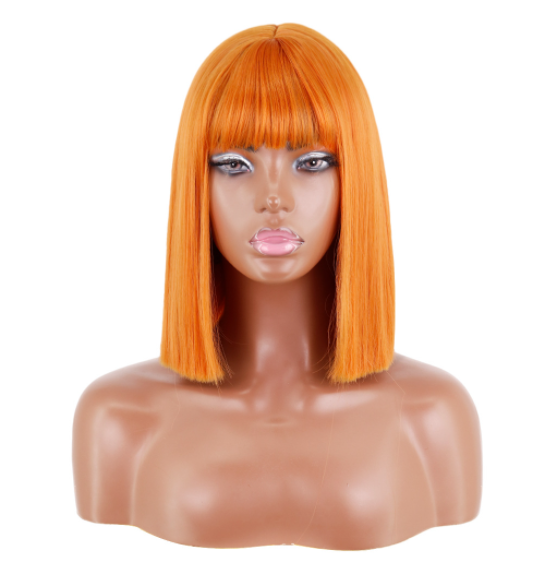 Wig Headgear With Bangs And Shoulders And Clavicle