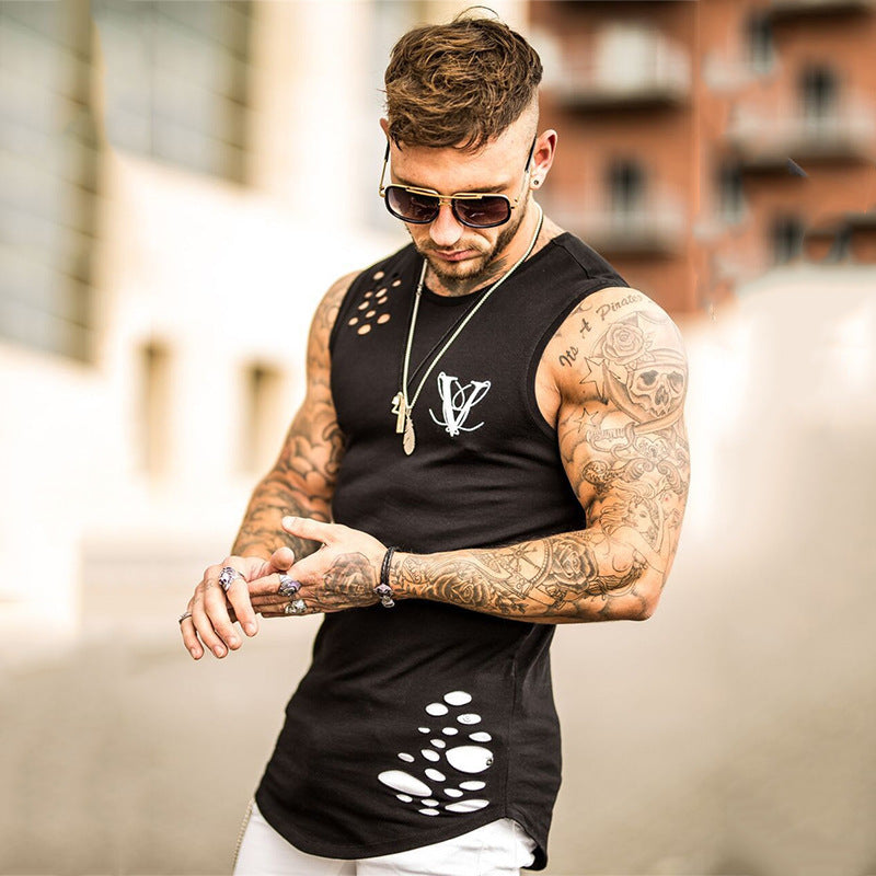 Outdoor Casual Men's Broken Hole Sports Vest