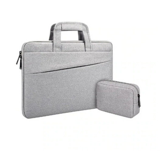 Grey Business Laptop Bag And Sleeve Set