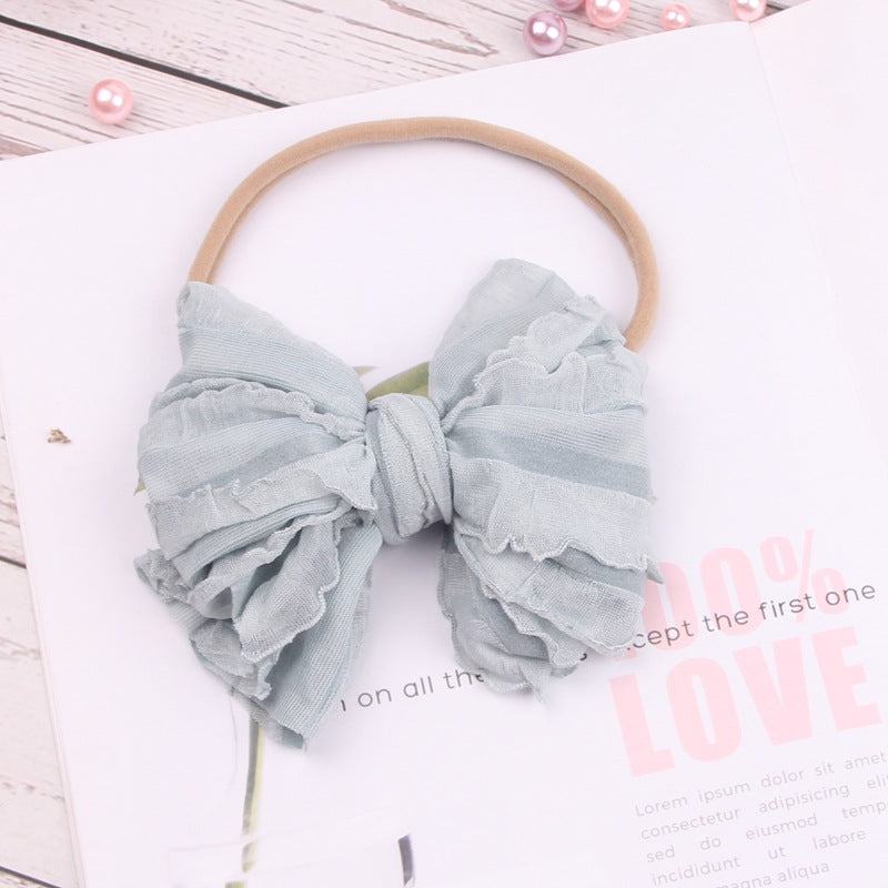 Lace Bowknot Children's Headband Baby Soft And Light Nylon