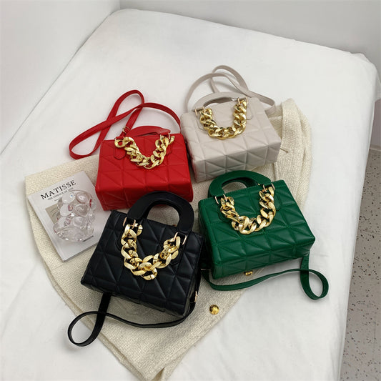 This Year's Popular Bags And Women's Bags 2021 New Textured Hand-held Small Square Bag All-match One-shoulder Messenger Bag