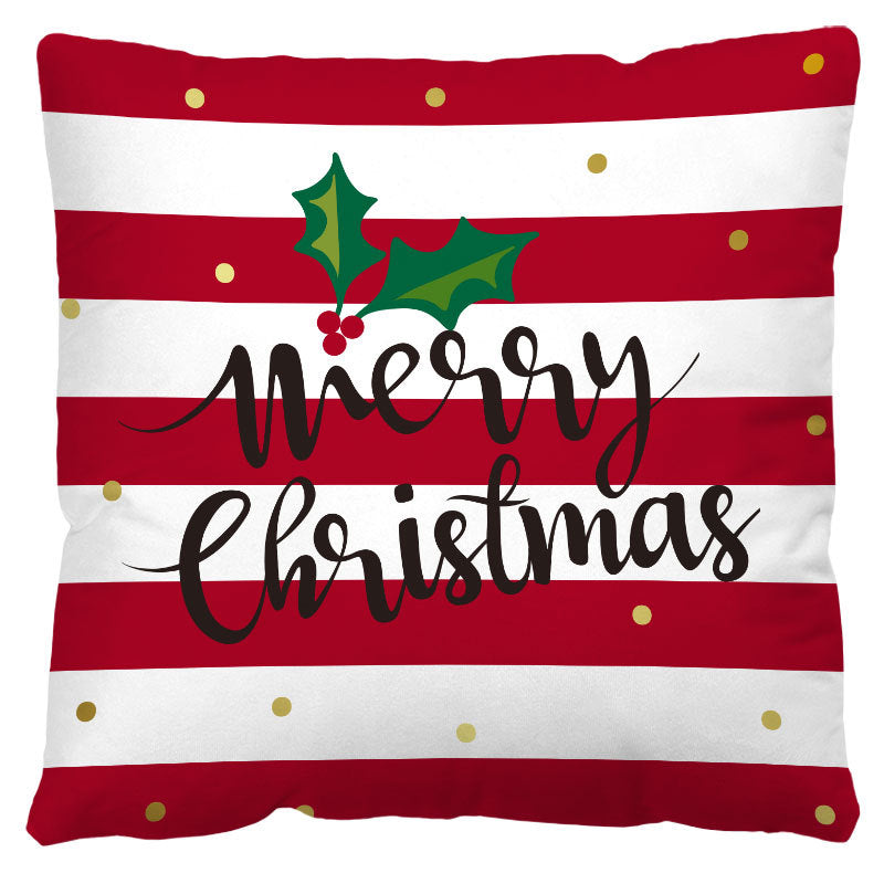 Christmas Pillow Cover Amazon Cross-border Red And Black Plaid Christmas Sofa Cushion Cover Plush Nordic Cushion