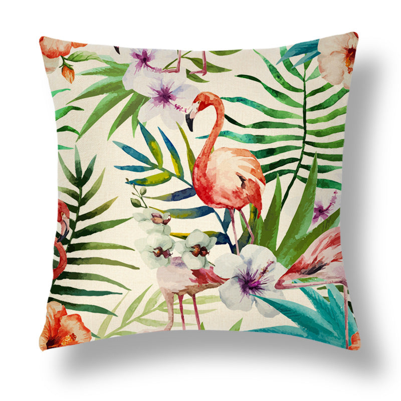 Tropical Series Linen Throw Pillow Case Cushion Cover