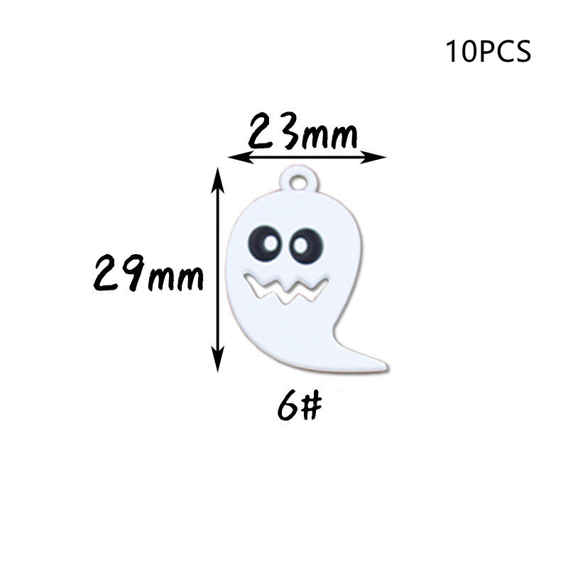 Halloween Ghost Pumpkin Head Shaped Alloy Drip Earrings Pendant