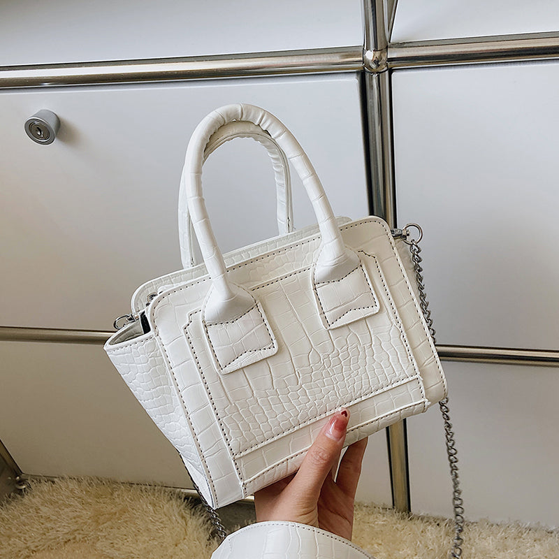 Mini Chain Crocodile Pattern Women's Shoulder Bags 2022 Fashion PU Leather Brand Deginer Crossbody Bag Female Handbag Totes