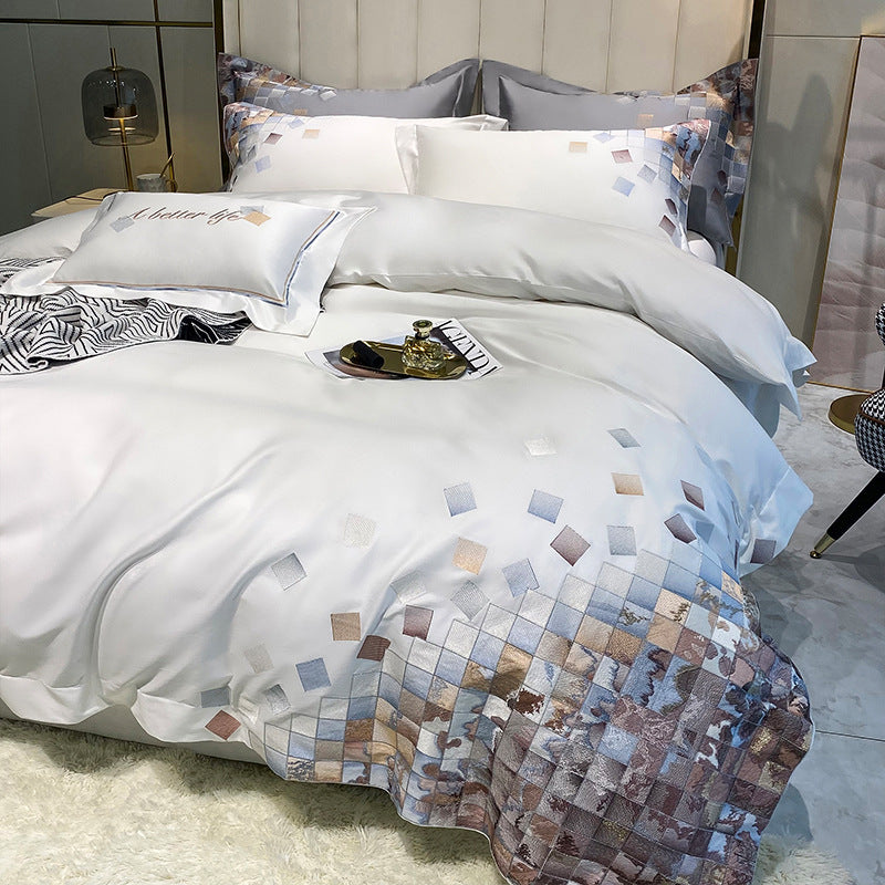 Light Luxury Style Home Textile Four-piece Cotton Fashion Bedding