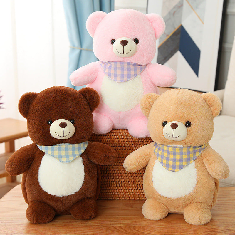 Cute Scarf Teddy Bear Warm Hands In Winter