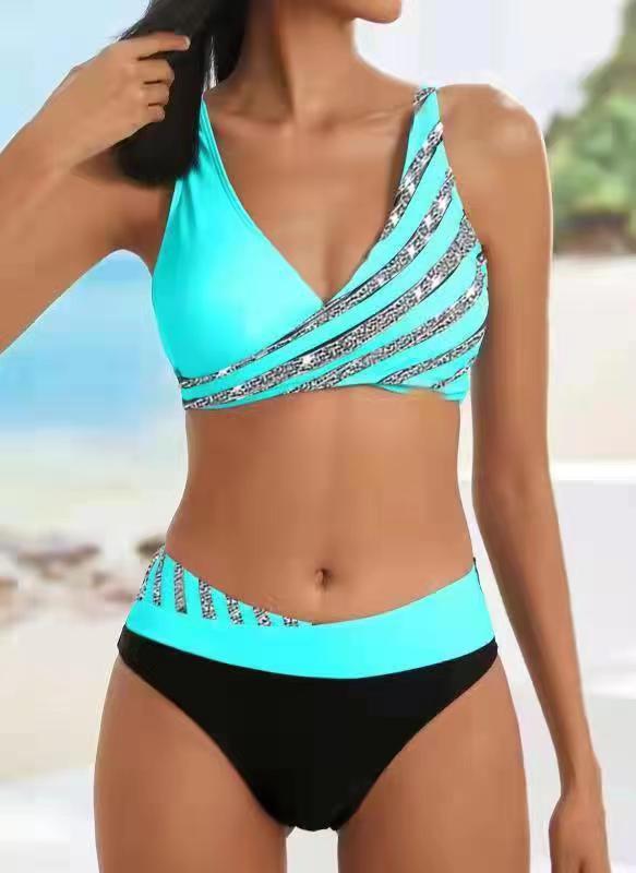 Women's New Style Bikini European And America Split Print Swimsuit