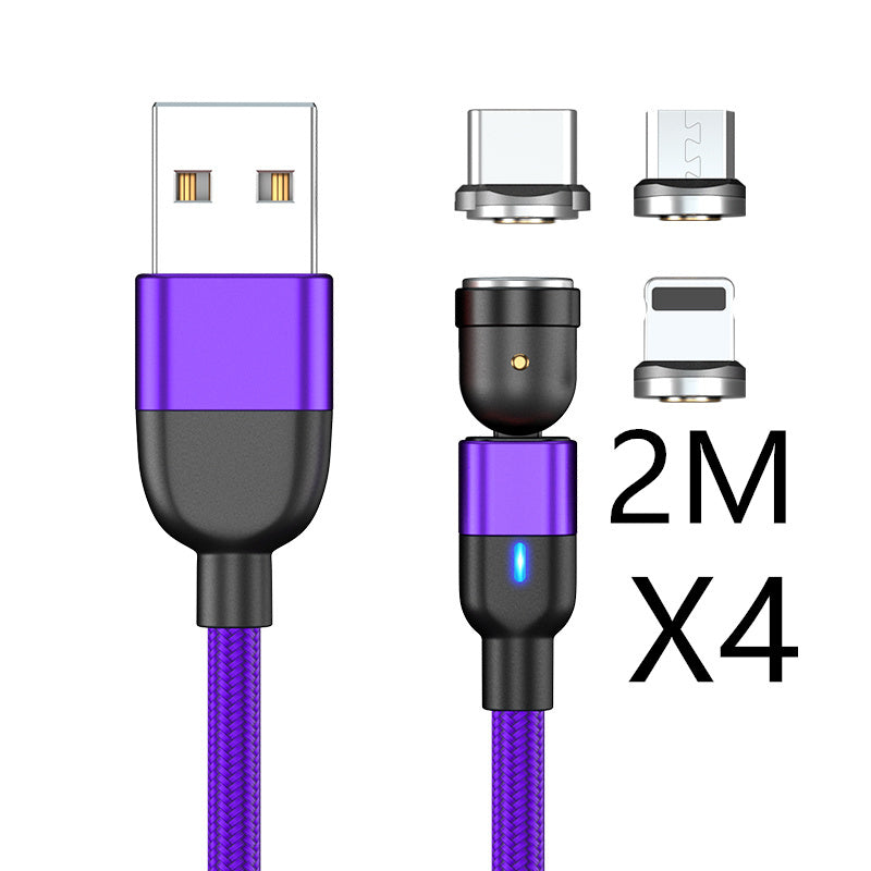 Magnetic Data Cable Threeinone 540-degree Rotation Charging Cable Suitable