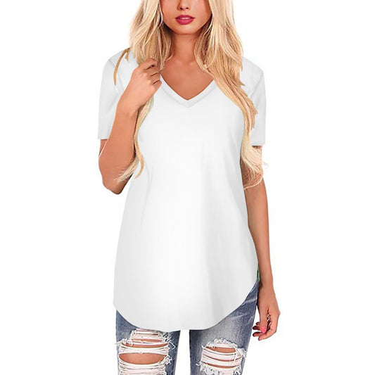 Long Hem Women's V-neck Top