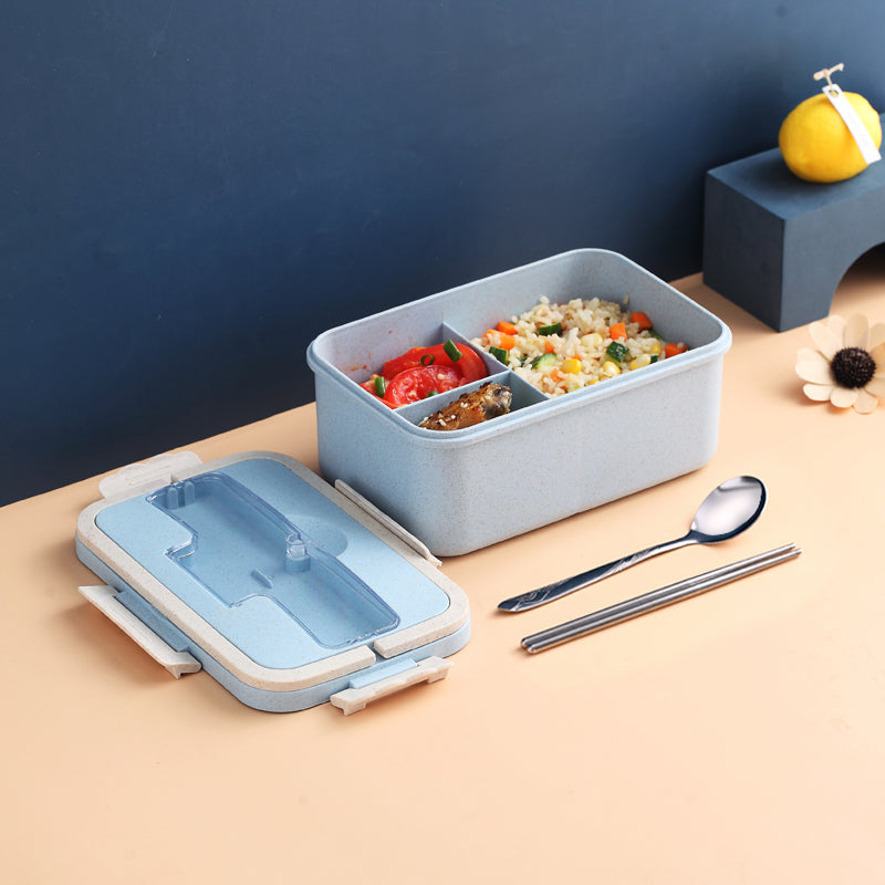 Portable Microwave Wheat Insulated Lunch Box With Lid