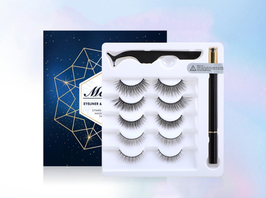 Natural Eyeliner Black Transparent Self-adhesive False Eyelashes