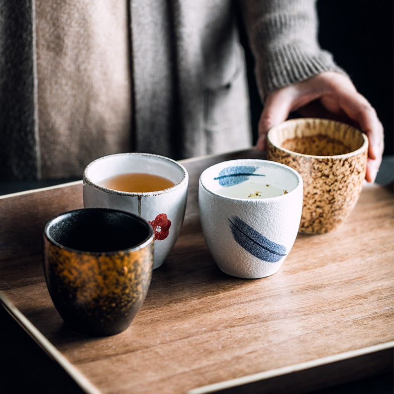 Japanese Creative Underglaze Color Short Ceramic Teacup