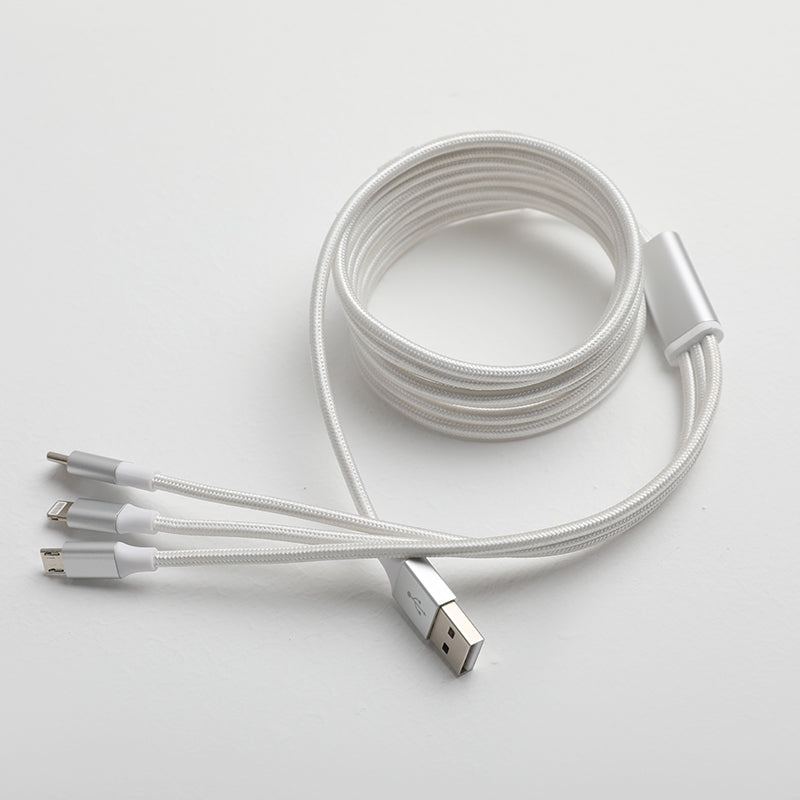 Type-C Interface Three-in-one Data Cable Lengthened 2 Meters Mobile Phone Charging