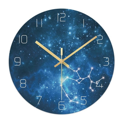 Glass Living Room Wall Clock Quartz Clock Wall Watch