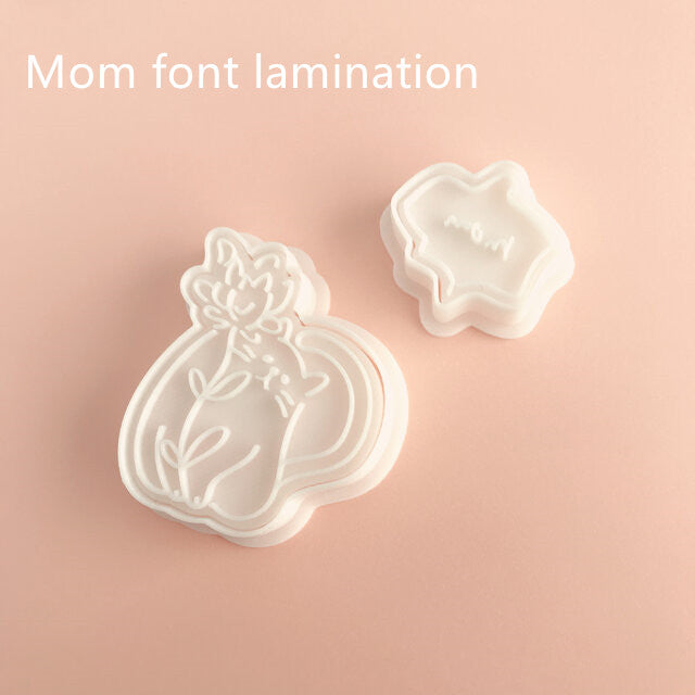 Kitten Bear Puppy Holding Flower Animal & Floral Cookie Mould