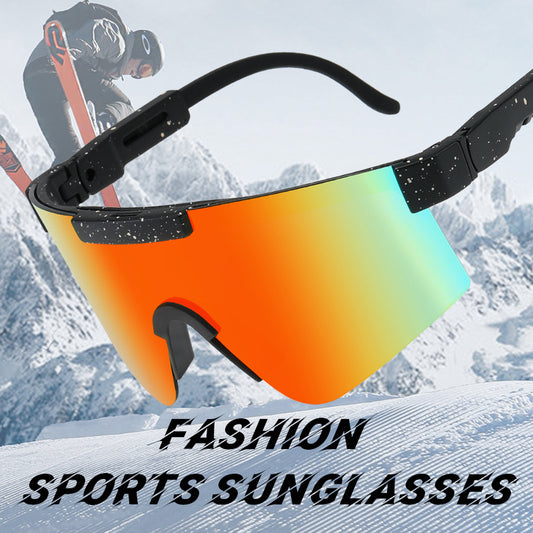 Large Frame Colorful TR Electroplated True Film Sunglasses