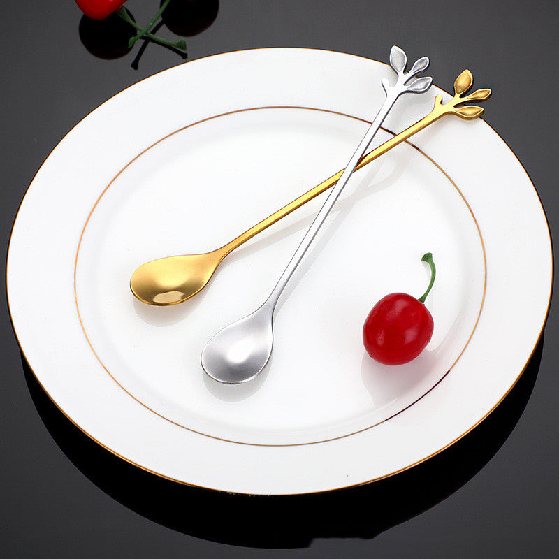 Creative Leaf Stainless Steel Dessert Fruit Spoon