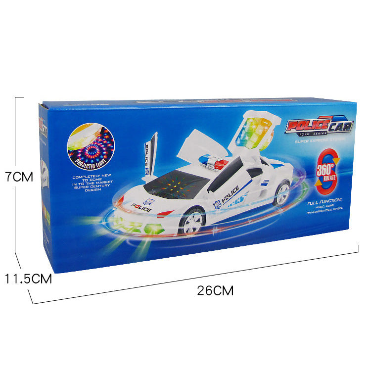 Rotary Deformation Police Car Simulation Model Wholesale Toys