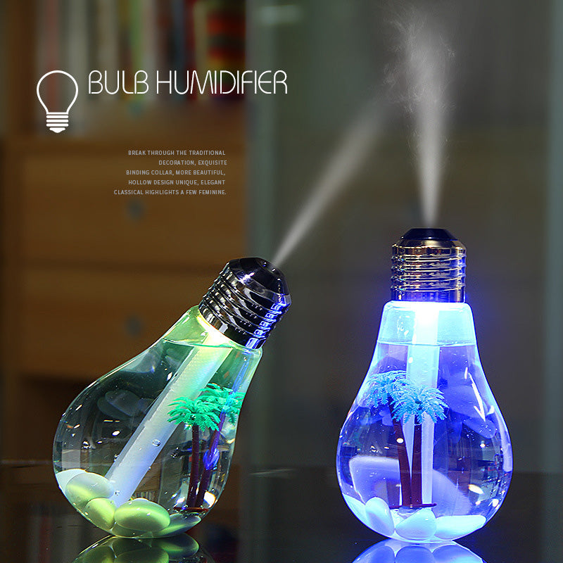 Colorful Light Bulb Humidifier Air Ultrasonic USB Essential Oil