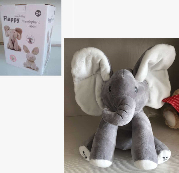 Peekaboo Elephant Plush Toy Children's Educational Electric