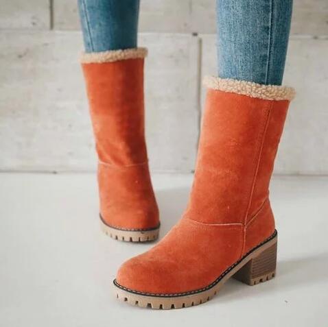 Suede Ankle Boots Adjustable Platform Heels Shoes