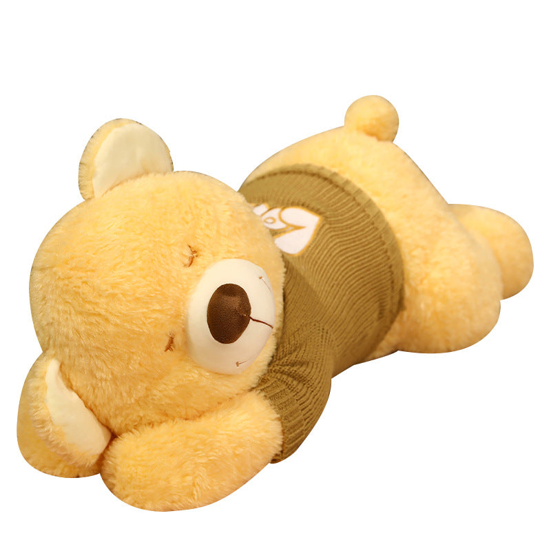 Cute Sweater Bear Plush Toy Doll Sleeping Pillow