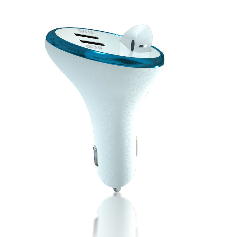 Car Cigarette Lighter Multifunctional Dual USBQC3.0 Car Fast Charging Wireless Headset