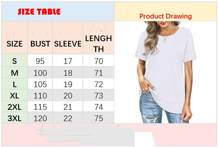 Summer Versatile Top Women's Casual Colored Cotton T-shirt