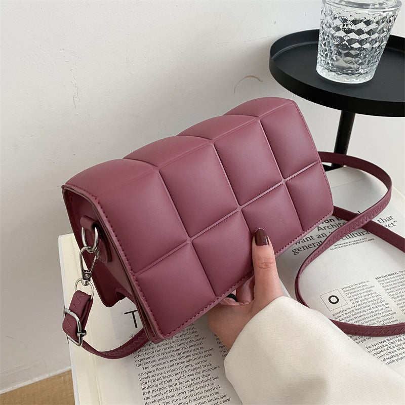 SWDF New 2022 Spring New Trend Wild Shoulder Bag Fashion Plaid Bag Women Ladies Design Messenger Small Square Bag Luxury Handbag