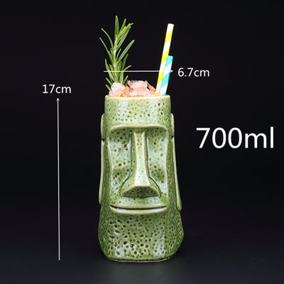 Personalized Hawaiian Ceramic Cocktail Glass