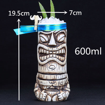 Personalized Hawaiian Ceramic Cocktail Glass