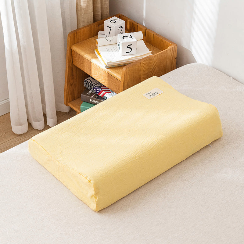 Washed Cotton Latex Pillowcase Skin-friendly