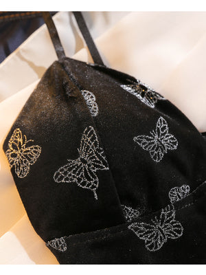 Halter Vest With Chest Pad Inside Take V-neck Slim-fit Wipe Chest Top Female