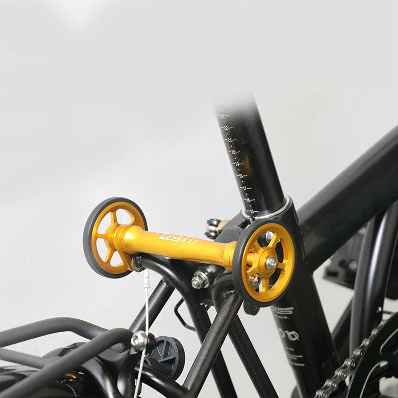 Small Cloth Folding Bike Modified Aluminum Alloy Easy Wheel Extension Rod Litepro Telescopic Rod Easy Wheel